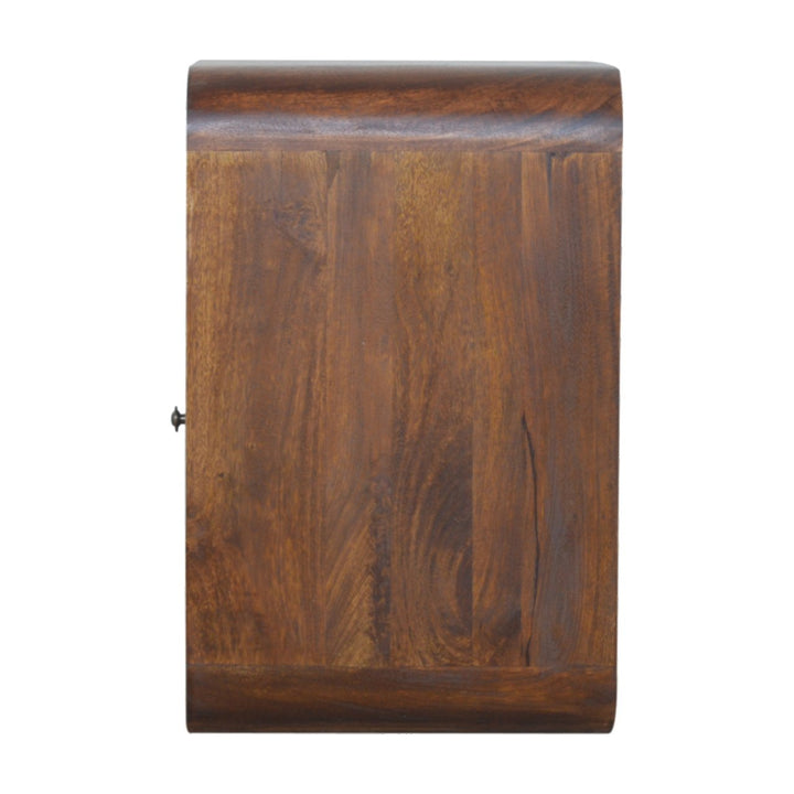 Chestnut Curved Edge Bedside-Smiddy Furniture