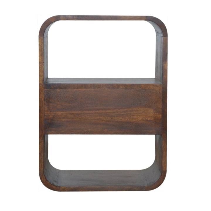 Chestnut Curved Edge Bedside-Smiddy Furniture