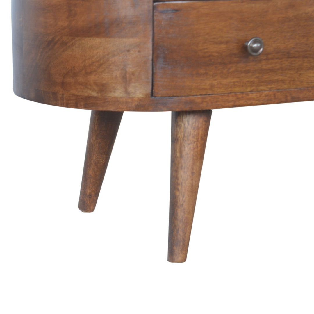 Chestnut Rounded Entertainment Unit-Smiddy Furniture