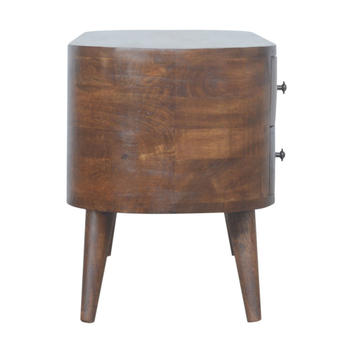 Chestnut Rounded Entertainment Unit-Smiddy Furniture