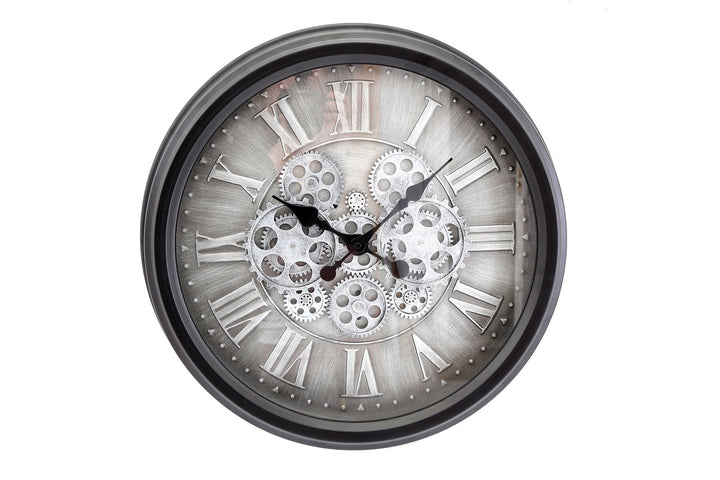 Moving Gear Clock with Roman Numerals - Smiddy Furniture-1