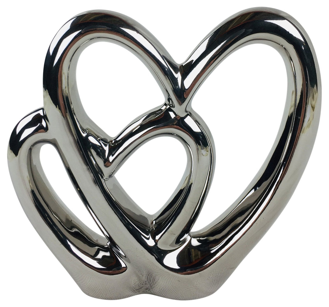 Double Heart Ornament 21cm - Smiddy Furniture-1