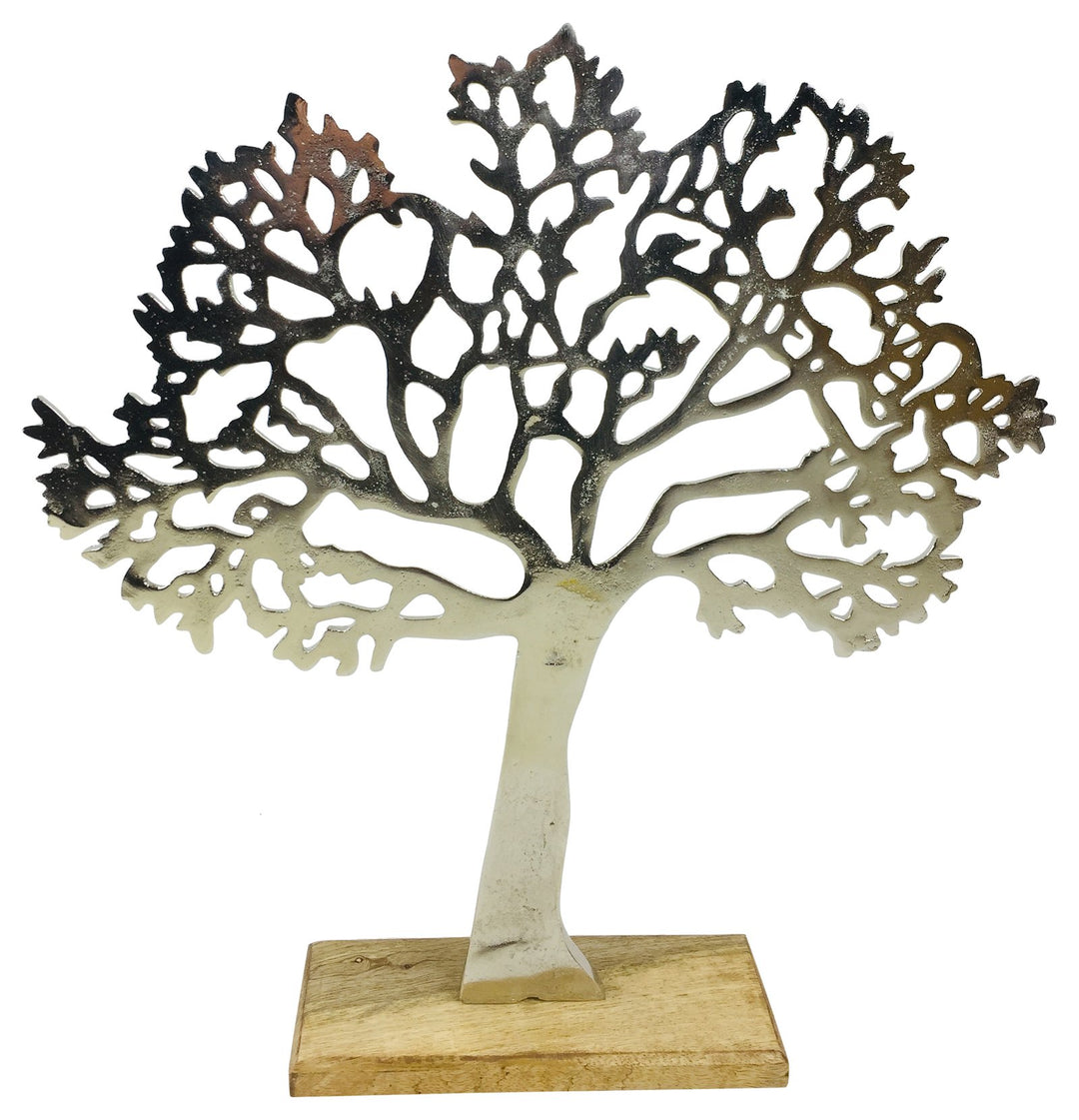 Large Silver Tree Ornament 42cm-Smiddy Furniture