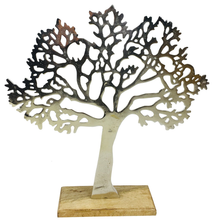 Large Silver Tree Ornament 42cm-Smiddy Furniture