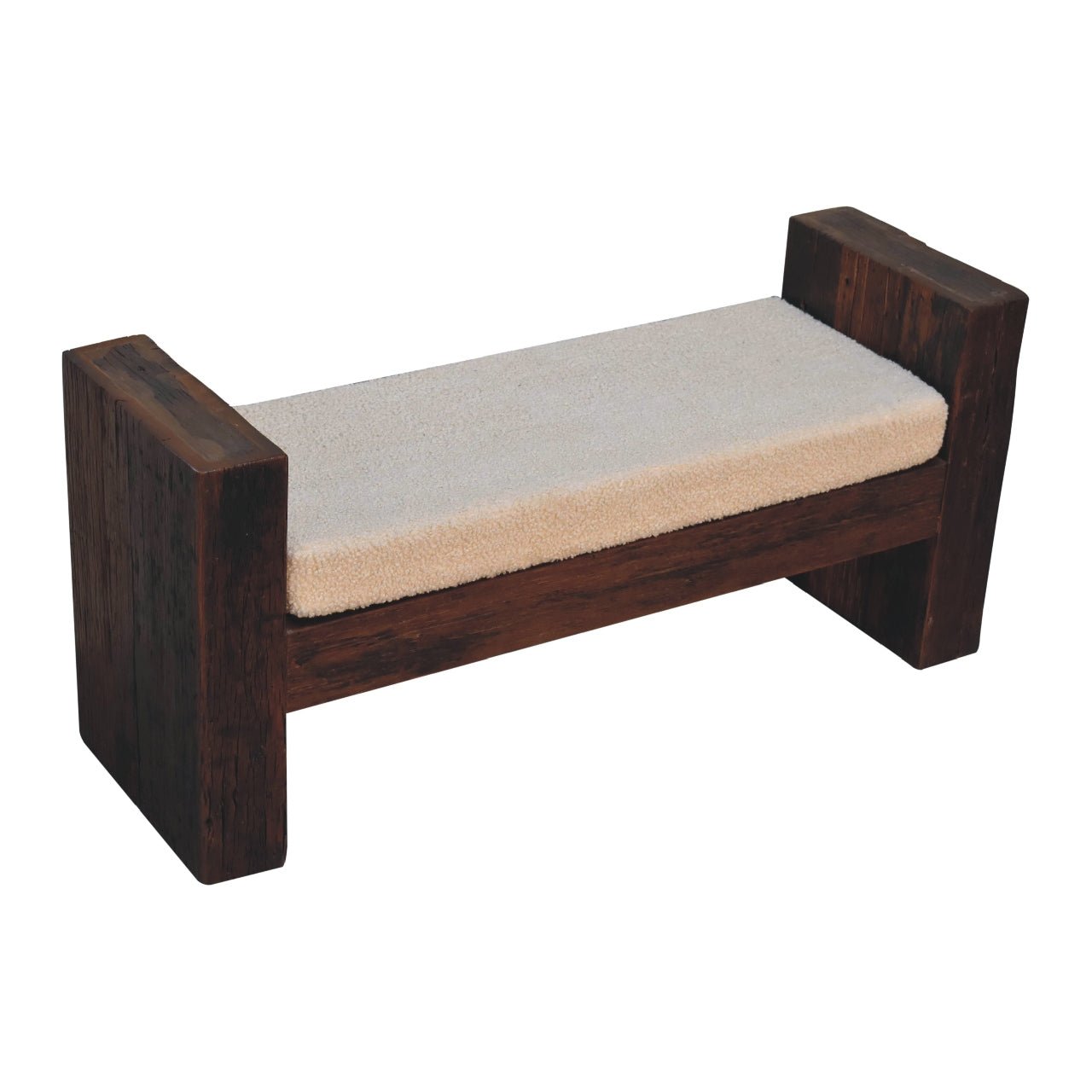 Reclaimed Boucle Bench - Smiddy Furniture-5