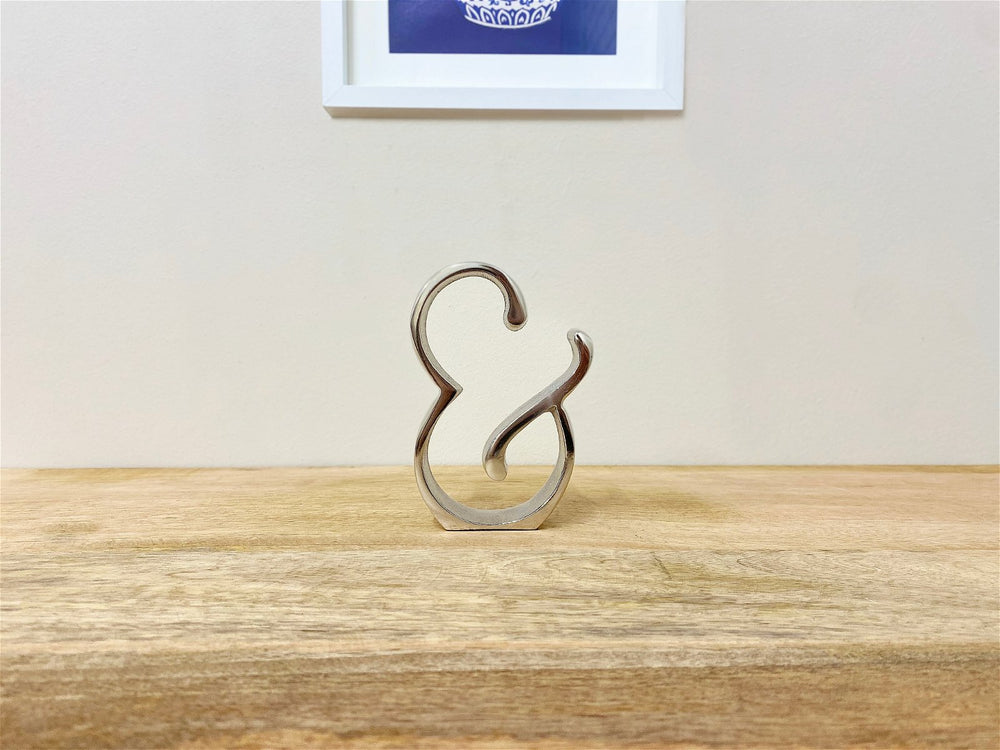 Silver Aluminium Ampersand or And Sign Ornament - Smiddy Furniture-2