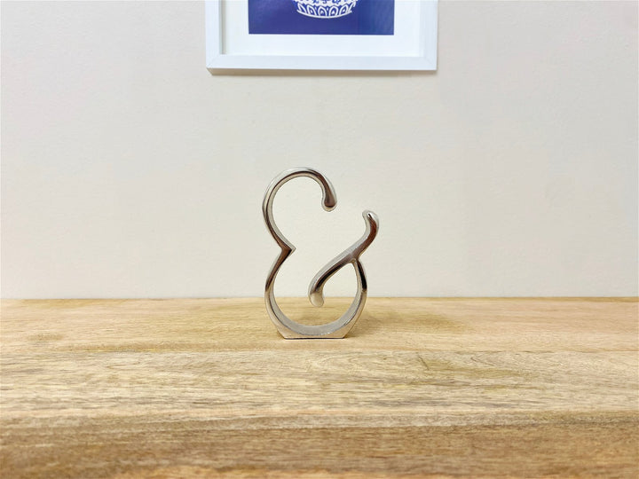 Silver Aluminium Ampersand or And Sign Ornament - Smiddy Furniture-2