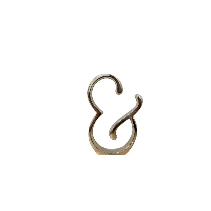 Silver Aluminium Ampersand or And Sign Ornament - Smiddy Furniture-1