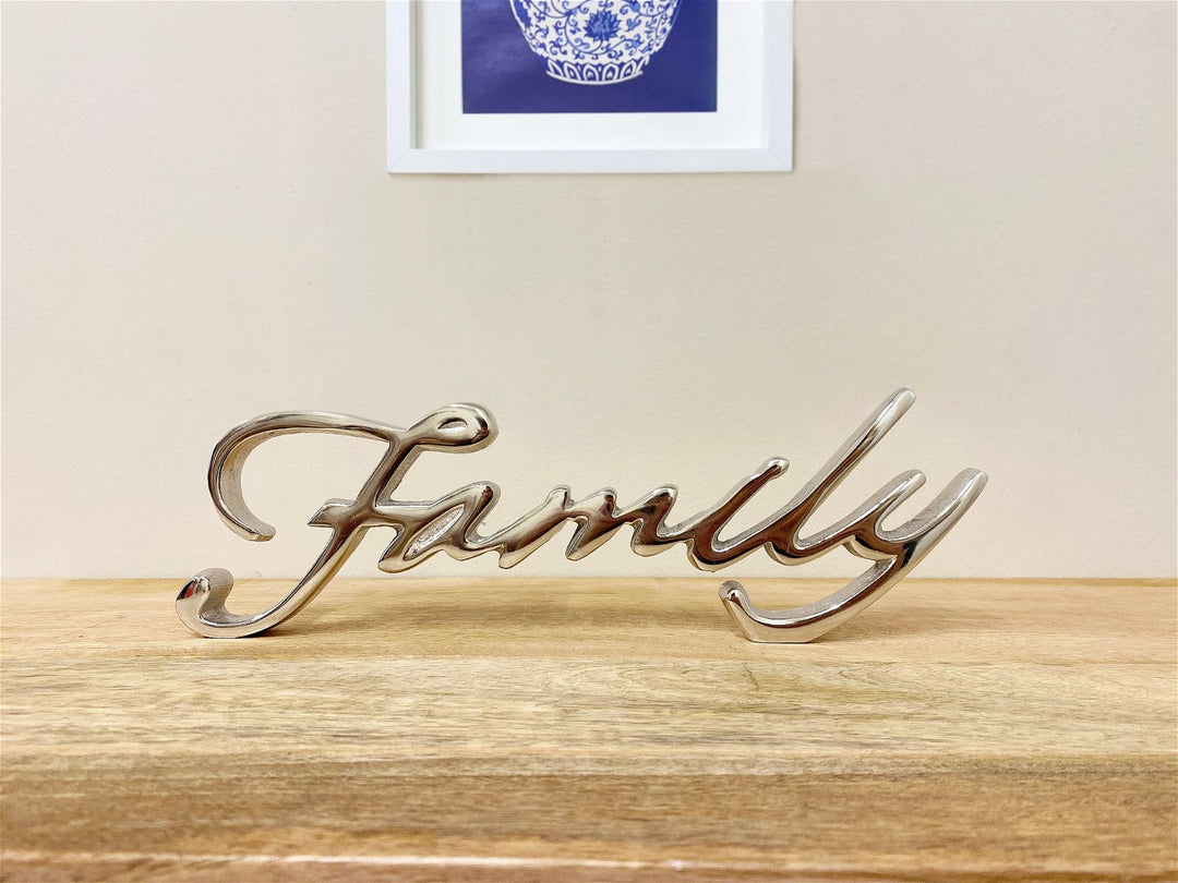 Silver Aluminium Family Ornament - Smiddy Furniture-2