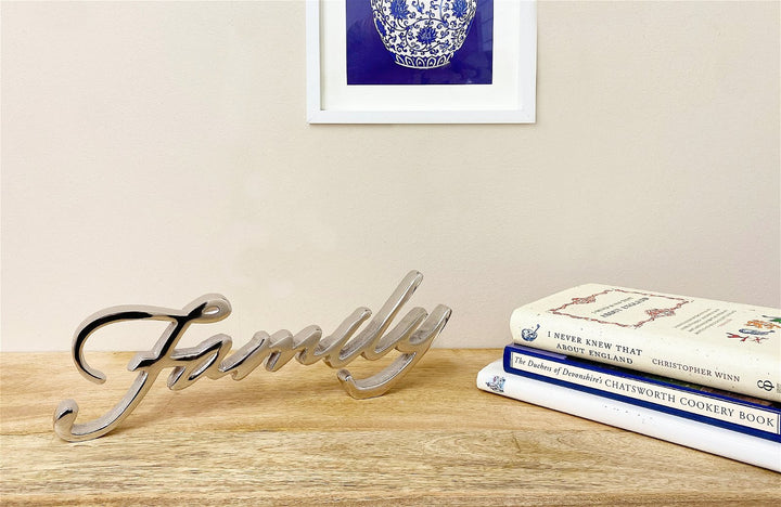 Silver Aluminium Family Ornament - Smiddy Furniture-4