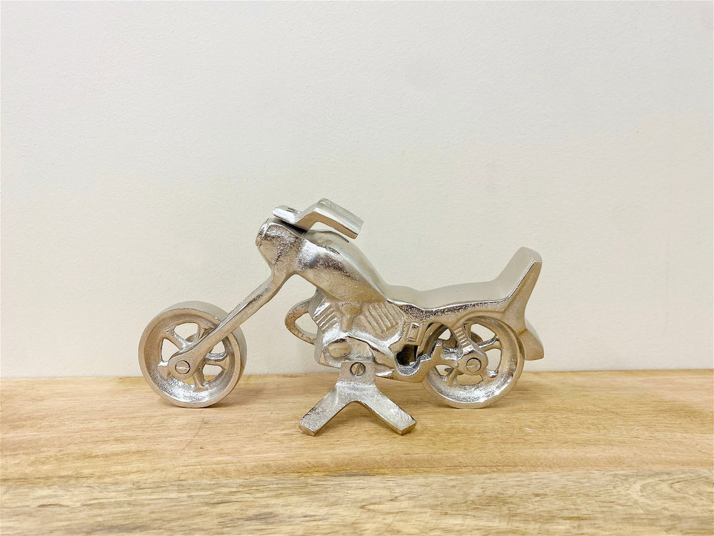 Silver Aluminium Motorcycle Ornament - Smiddy Furniture-2