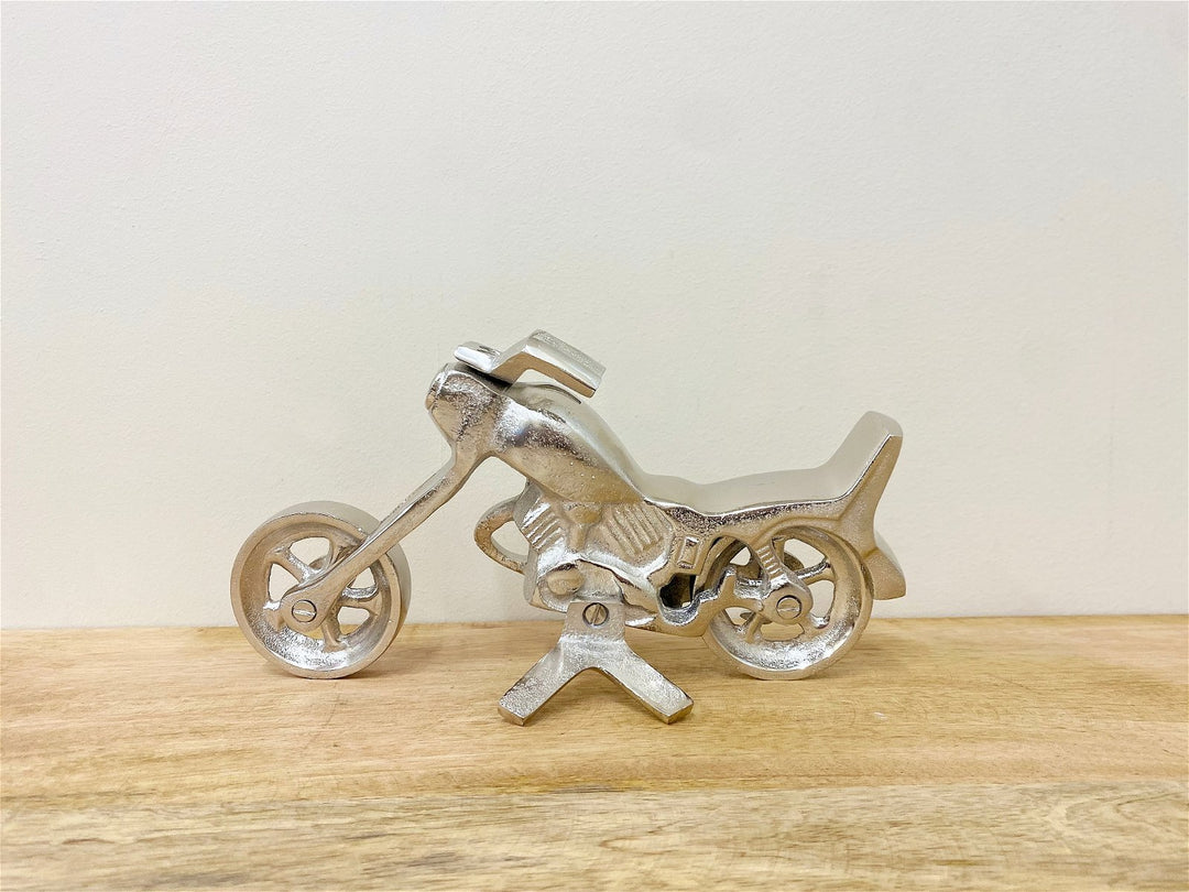 Silver Aluminium Motorcycle Ornament - Smiddy Furniture-2