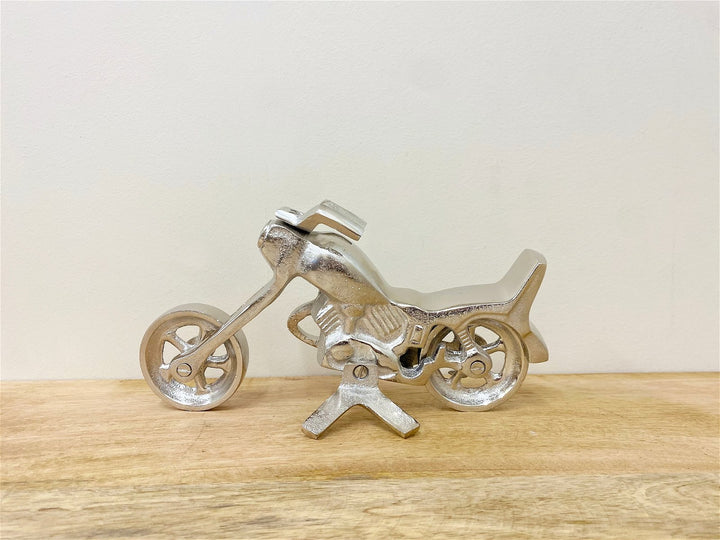 Silver Aluminium Motorcycle Ornament - Smiddy Furniture-2