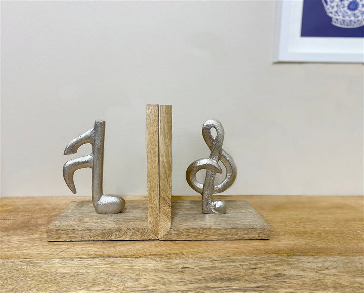 Set of Two Musical Note Bookends-Smiddy Furniture