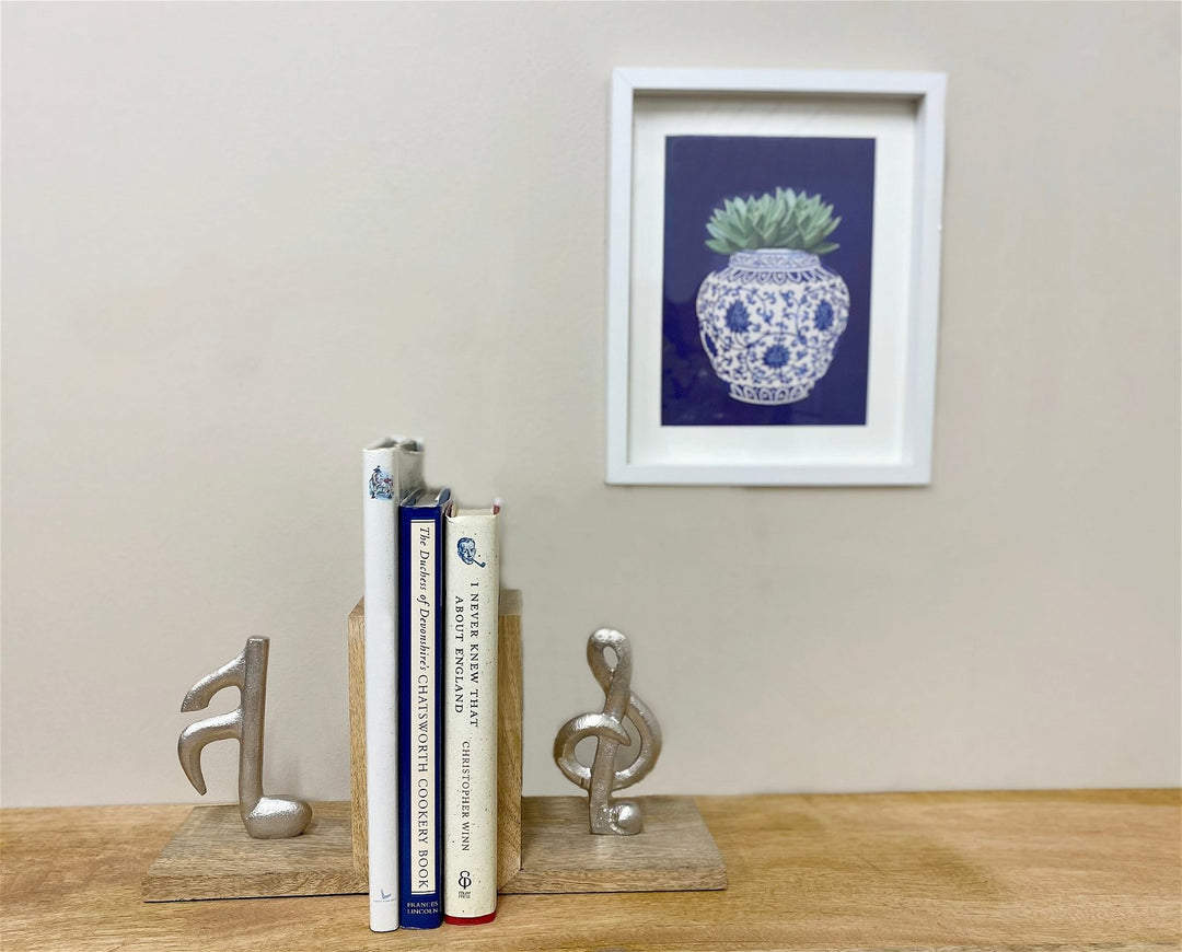 Set of Two Musical Note Bookends-Smiddy Furniture