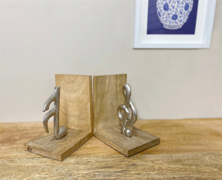 Set of Two Musical Note Bookends-Smiddy Furniture