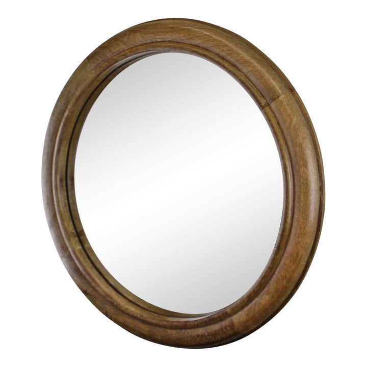 Mango Wood Circular Wall Mirror, 53cm - Smiddy Furniture-2