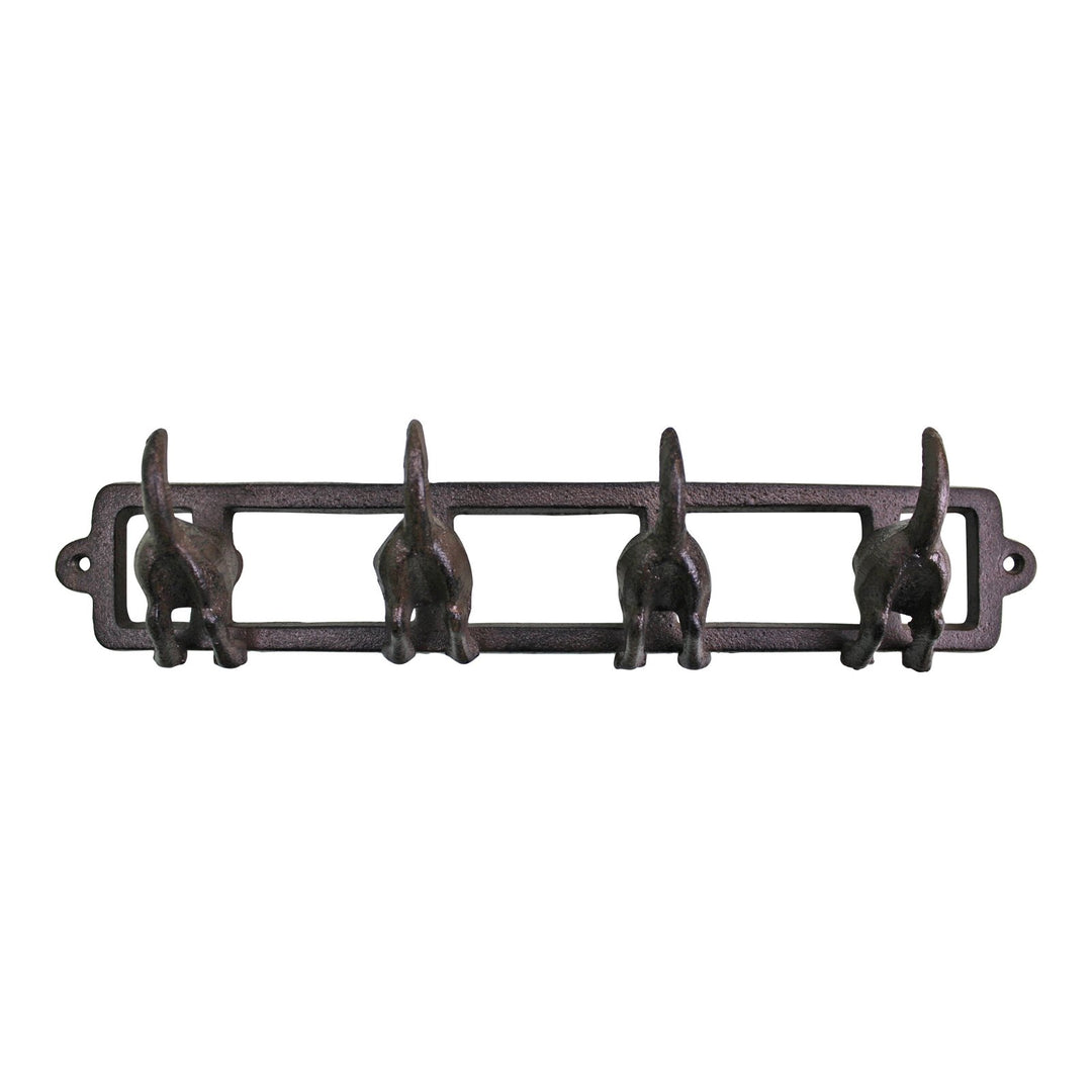 Rustic Cast Iron Wall Hooks, Dogs Tail - Smiddy Furniture-2