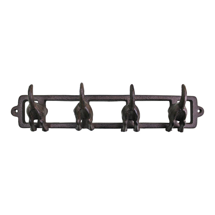 Rustic Cast Iron Wall Hooks, Dogs Tail - Smiddy Furniture-2