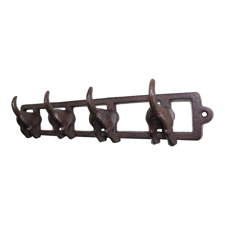 Rustic Cast Iron Wall Hooks, Dogs Tail - Smiddy Furniture-3