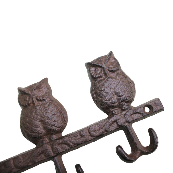 Rustic Cast Iron Wall Hooks, Owls - Smiddy Furniture-4
