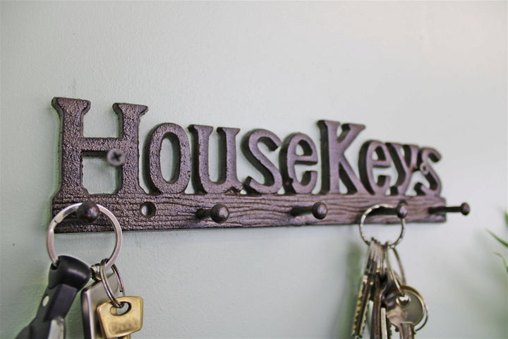 Rustic Cast Iron Wall Hooks, House Keys - Smiddy Furniture-1