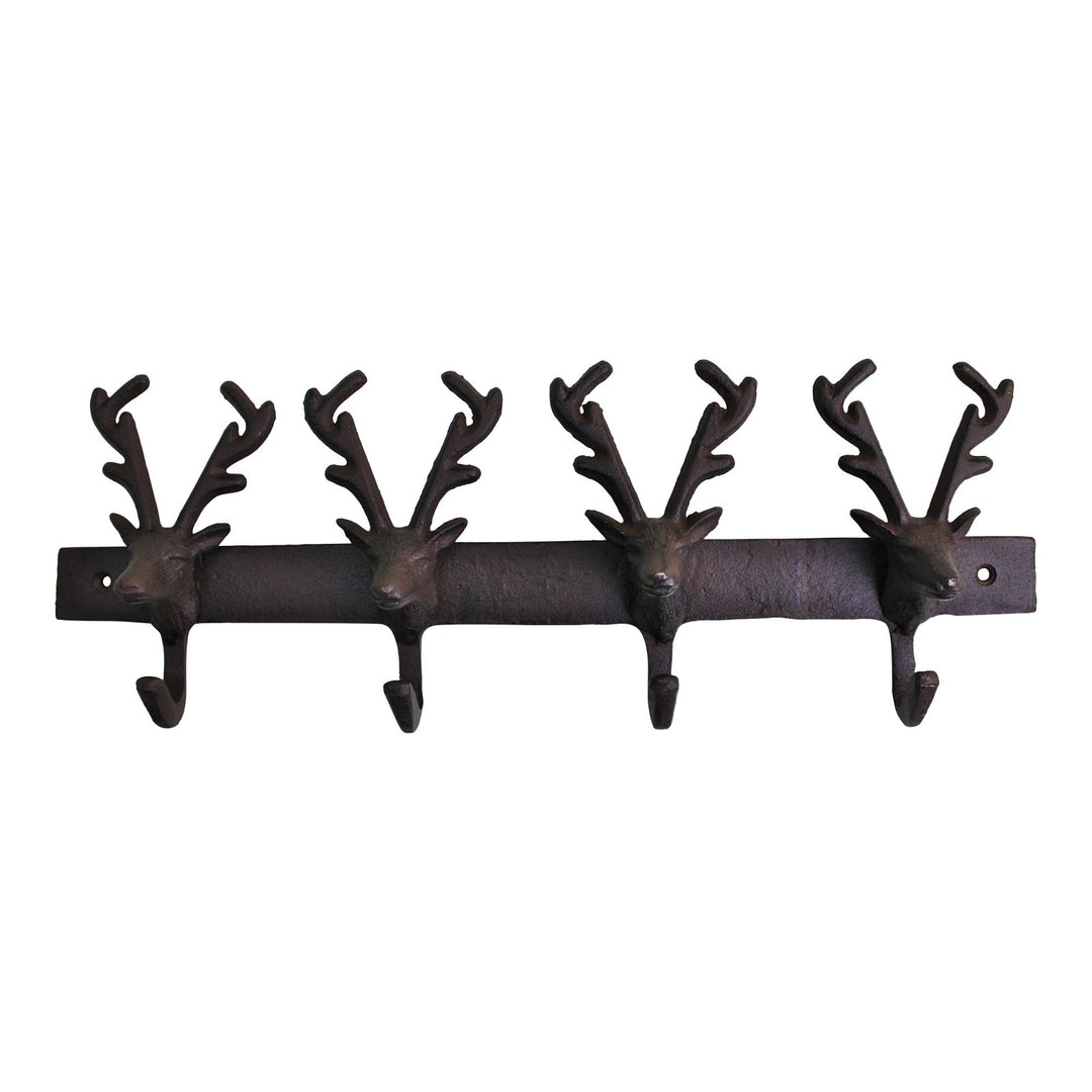 Rustic Cast Iron Wall Hooks, Reindeer - Smiddy Furniture-2