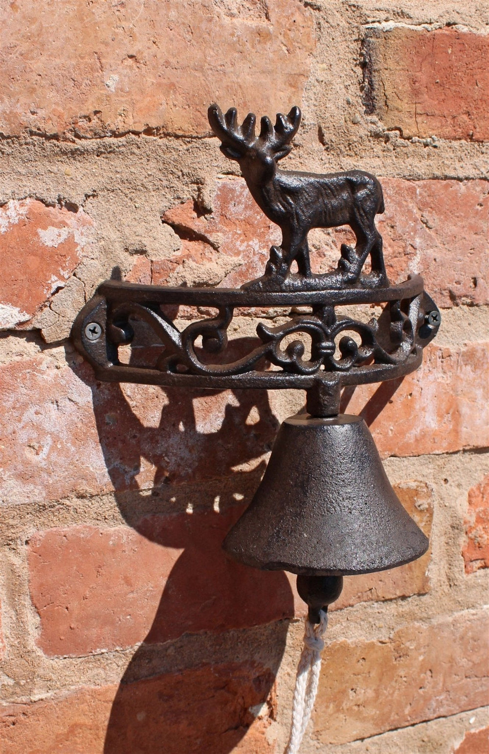 Rustic Cast Iron Wall Bell, Reindeer Standing - Smiddy Furniture-2