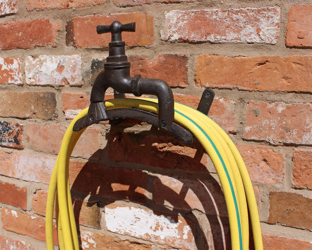 Rustic Cast Iron Wall Mounted Hosepipe Holder - Smiddy Furniture-1