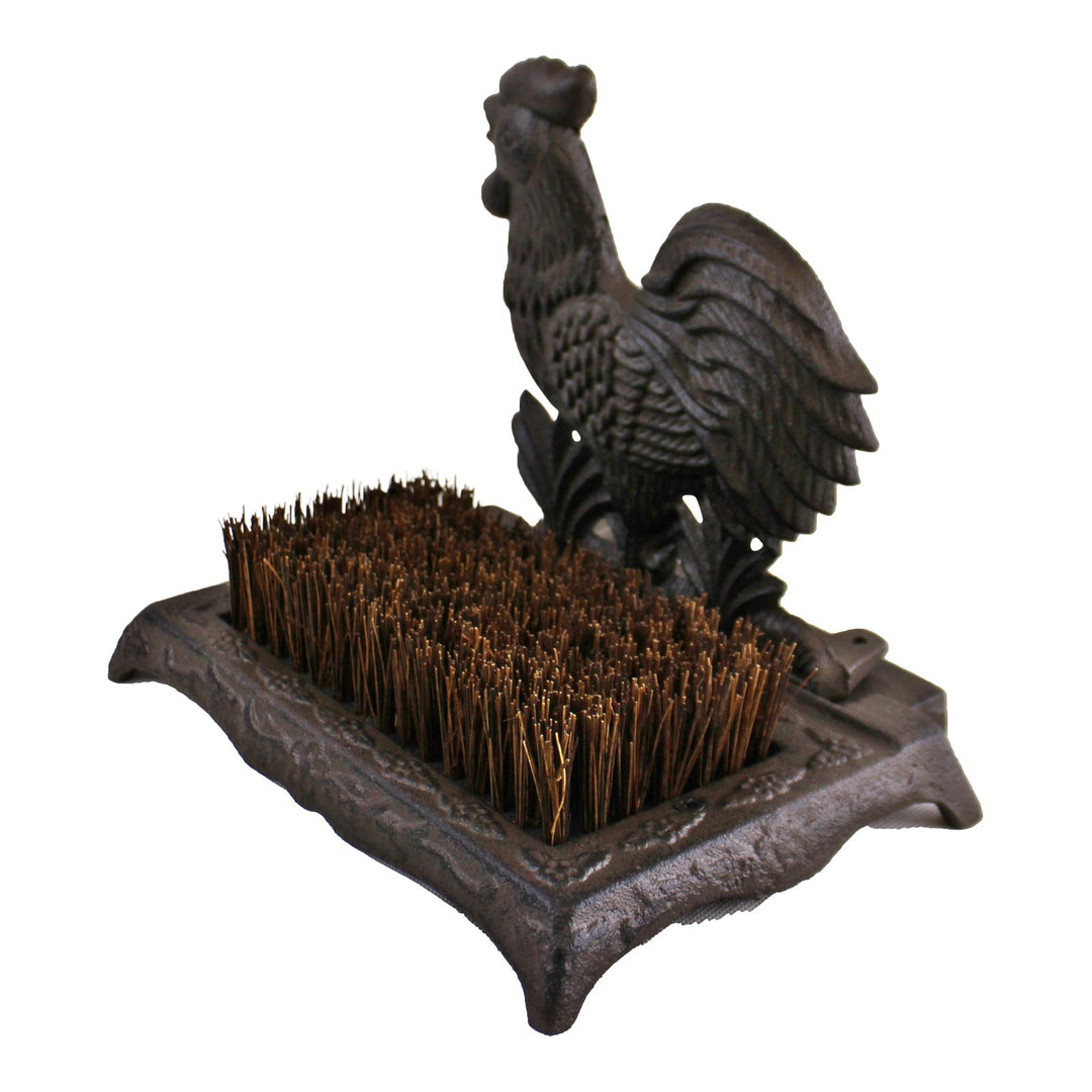 Cast Iron Garden Boot Brush, Cockerel Design - Smiddy Furniture-2