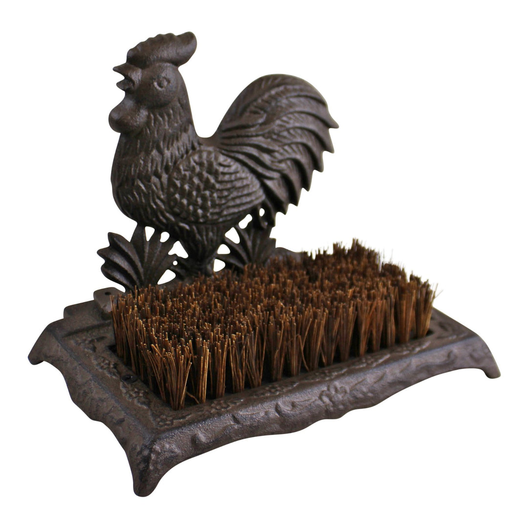 Cast Iron Garden Boot Brush, Cockerel Design - Smiddy Furniture-3