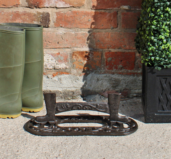 Cast Iron Ornate Boot Scraper - Smiddy Furniture-4