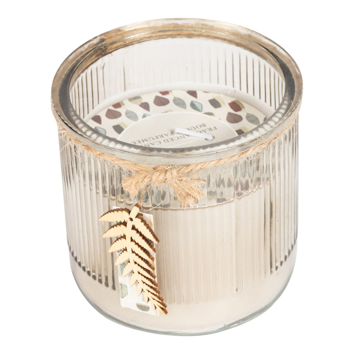 Forest Mist Leaf Glass Scented Candle (Assorted Colours) - Smiddy Furniture-3
