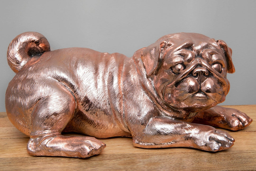 Bronze Finish Pug Figurine - Smiddy Furniture-1