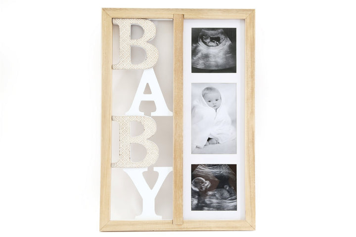 Baby Three Photograph Wooden Frame 43cm - Smiddy Furniture-1