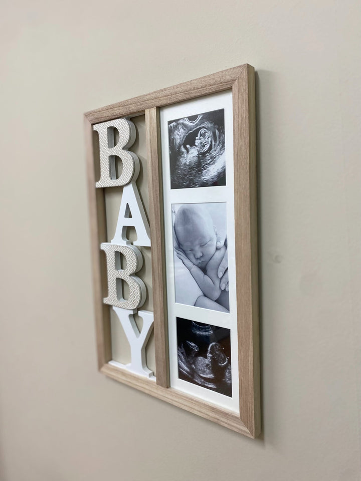 Baby Three Photograph Wooden Frame 43cm - Smiddy Furniture-3
