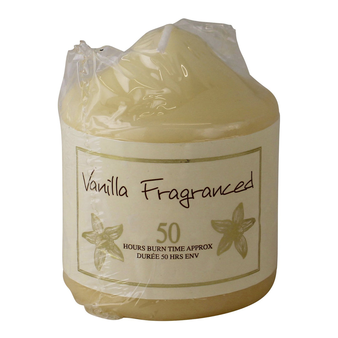 Vanilla Fragranced Pillar Candle, 50hr Burn Time - Smiddy Furniture-1