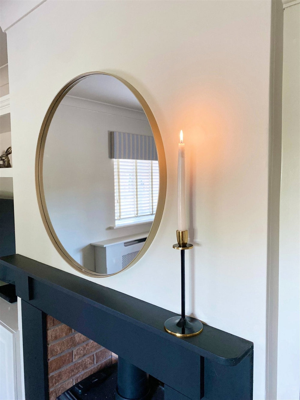 Large Black and Gold Candlestick-Smiddy Furniture