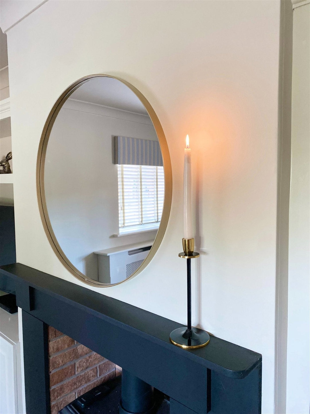 Large Black and Gold Candlestick-Smiddy Furniture