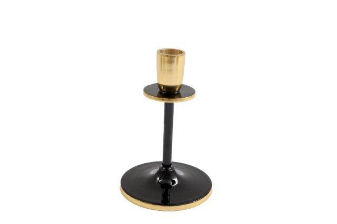 Small Black and Gold Candlestick - Smiddy Furniture-1