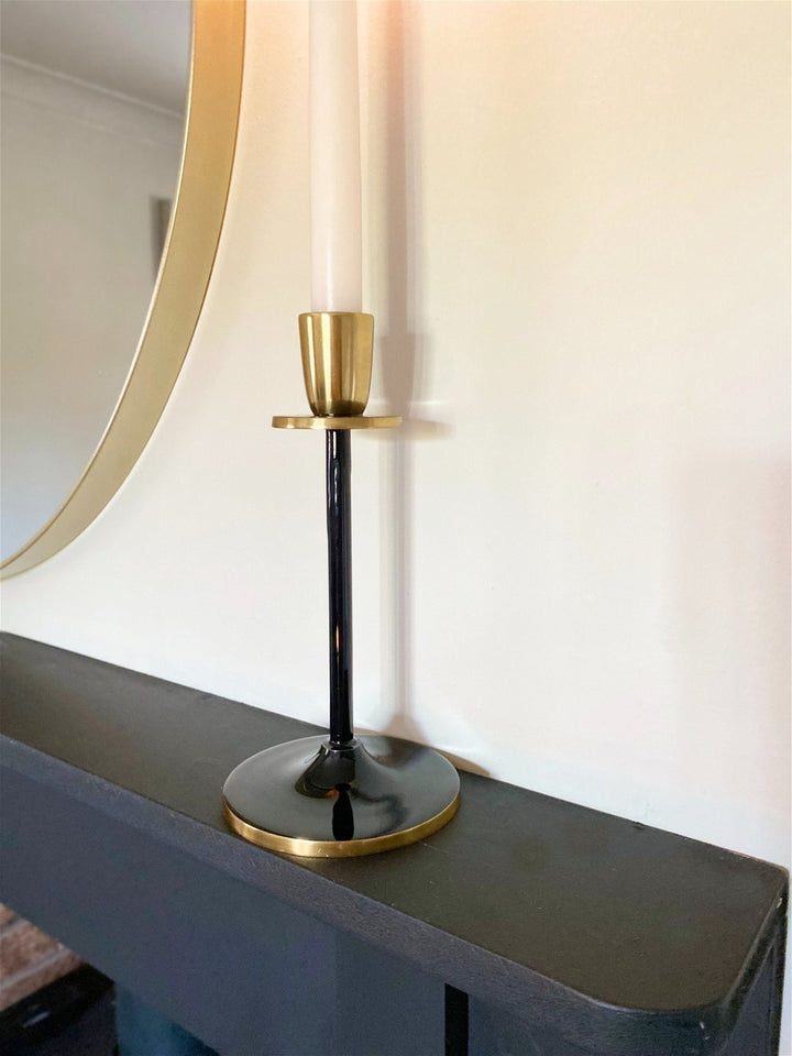 Medium Black and Gold Candlestick-Smiddy Furniture