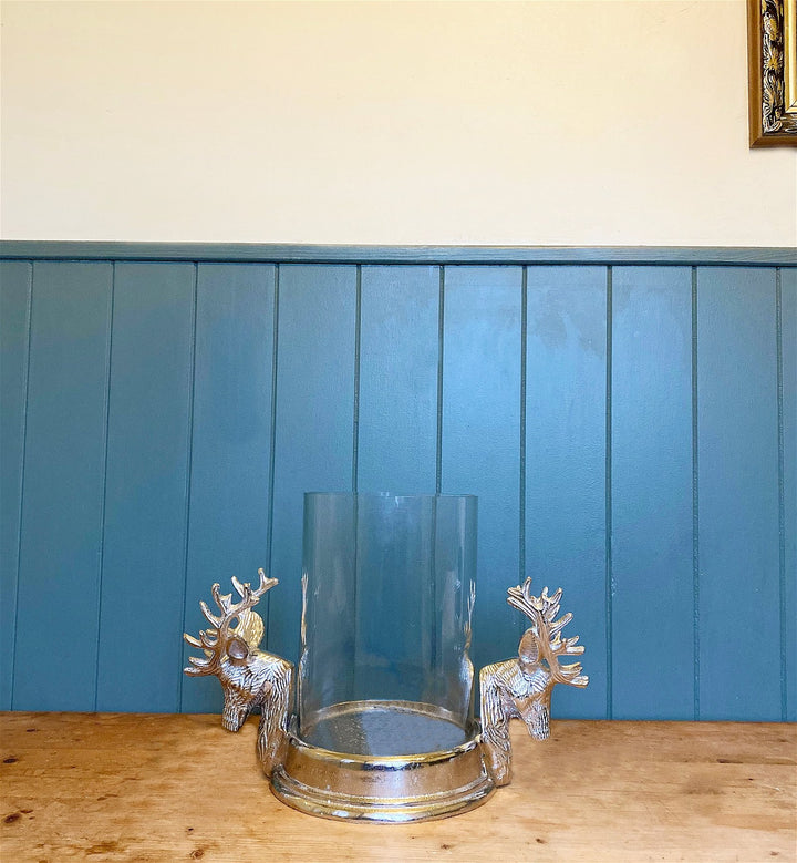Stag Double Head Pillar Candle Holder - Smiddy Furniture-2