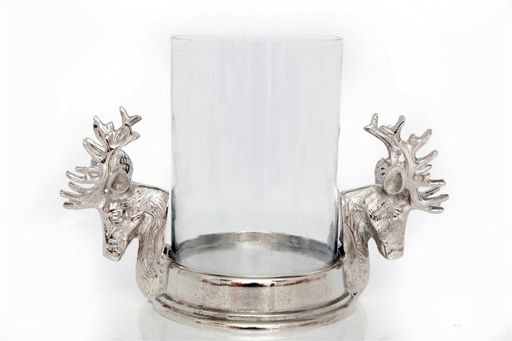 Stag Double Head Pillar Candle Holder - Smiddy Furniture-1