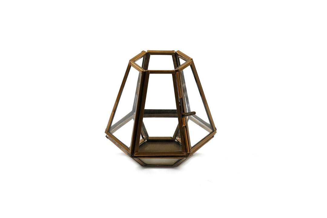 Bronze Glass Tea Light Holder Small - Smiddy Furniture-1