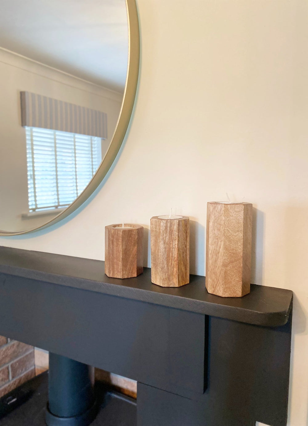 Set of Three Hexagon Tealight Holders - Smiddy Furniture-2