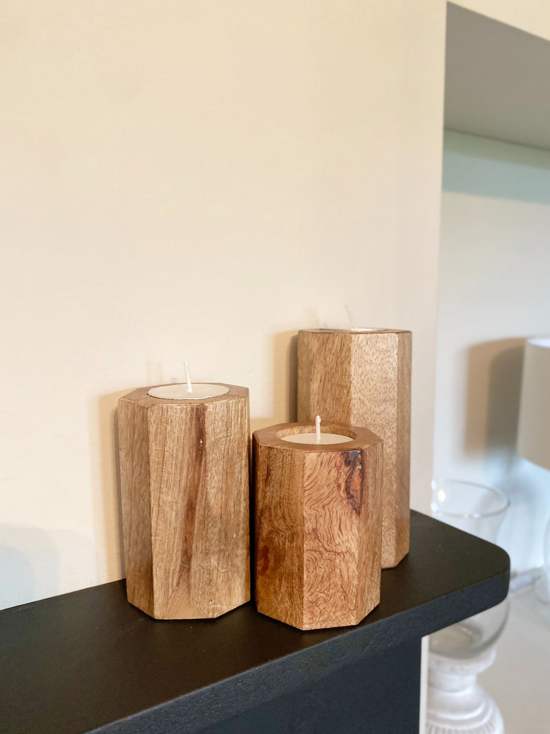 Set of Three Hexagon Tealight Holders - Smiddy Furniture-4