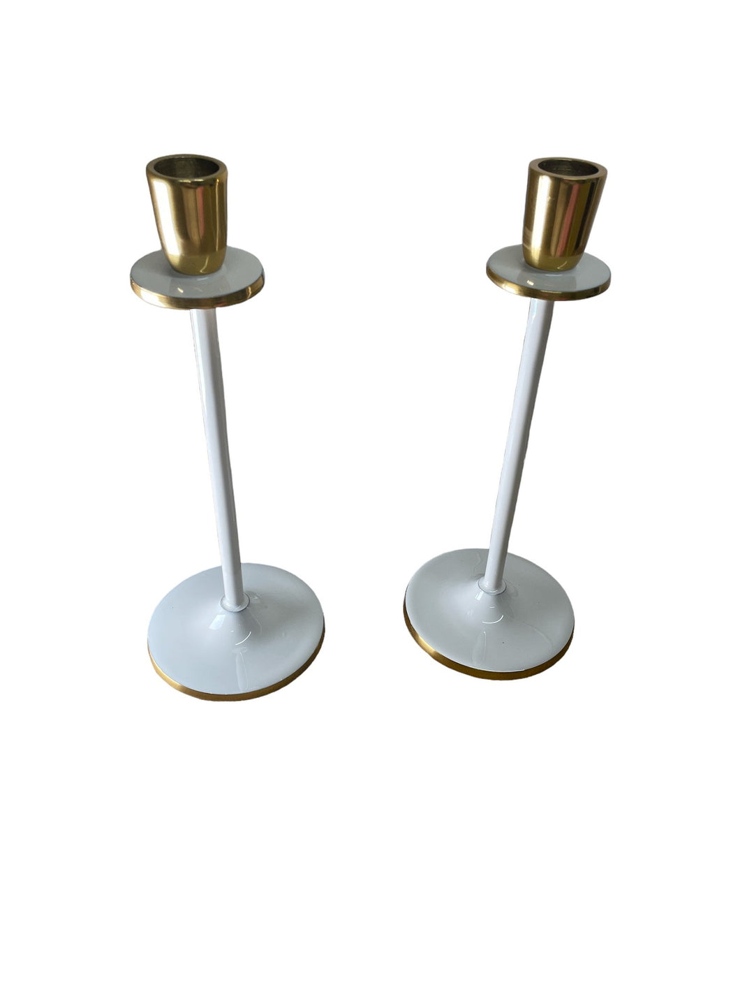 Glossy White Irina Candlestick, 26cm - Smiddy Furniture-1