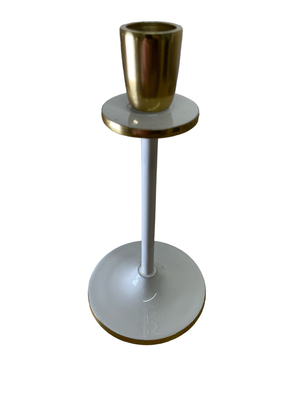 Glossy White Irina Candlestick, 20cm - Smiddy Furniture-2