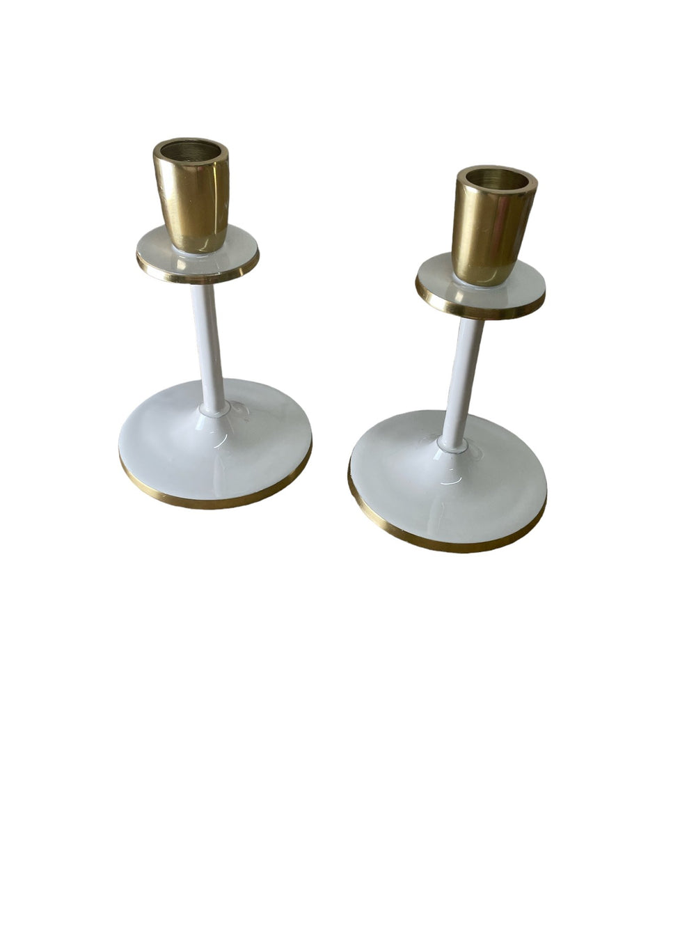 Glossy White Irina Candlestick, 15cm - Smiddy Furniture-2