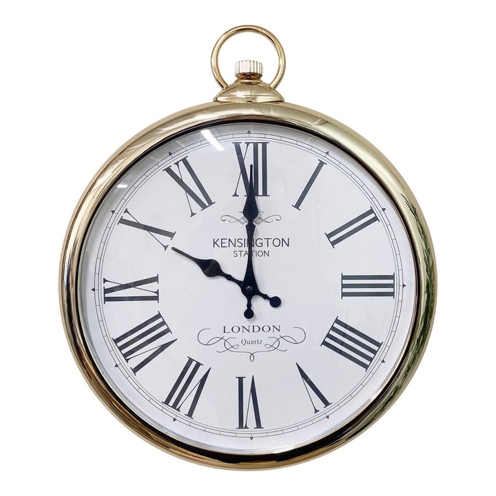 Round Copper Wall Clock 42cm - Smiddy Furniture-1